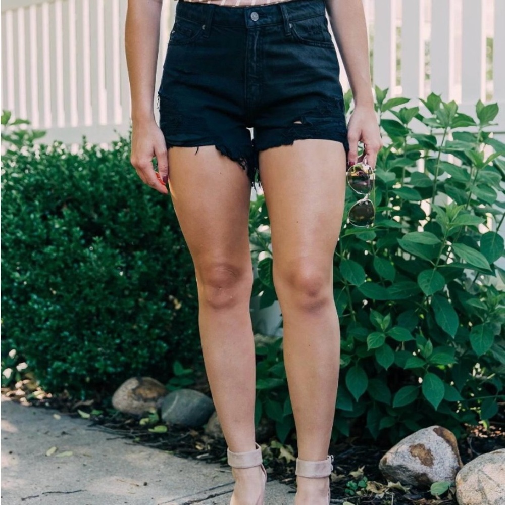 KanCan Distressed Black Jean Shorts for Women